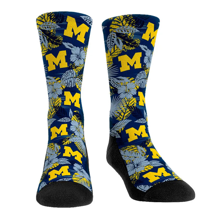 Michigan Wolverines - Floral by Rock 'Em Socks