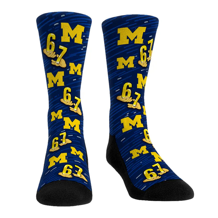 Michigan Wolverines - Six Seven All-Over by Rock 'Em Socks