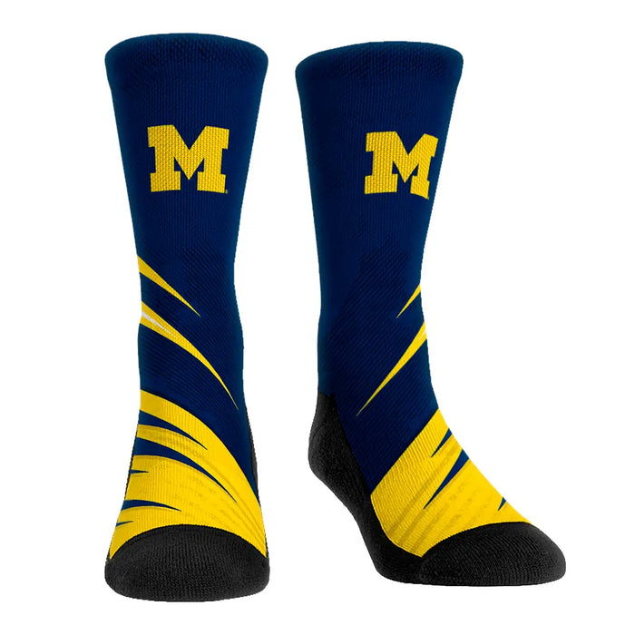 Michigan Wolverines - Slash Slant by Rock 'Em Socks