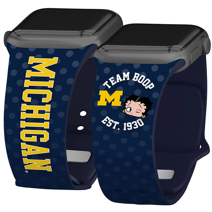 Michigan Wolverines X Betty Boop HD Apple Watch Band by Affinity Bands
