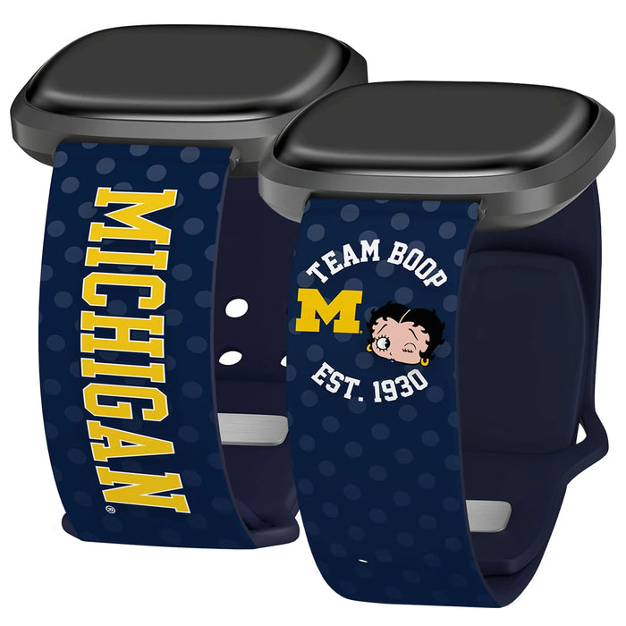 Michigan Wolverines X Betty Boop HD Fitbit Versa 3 & Sense Watch Band by Affinity Bands