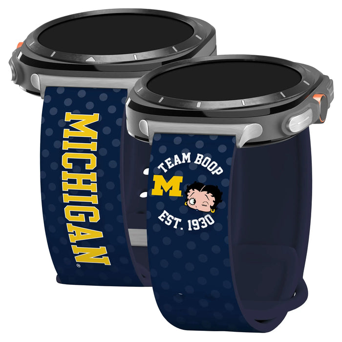 Michigan Wolverines X Betty Boop HD Samsung Galaxy Watch Ultra Watch Band by Affinity Bands