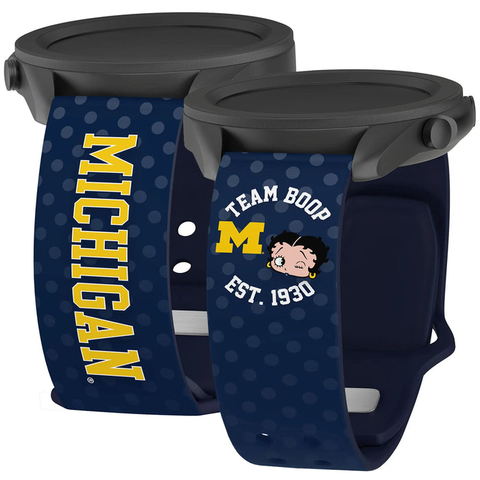 Michigan Wolverines X Betty Boop HD Watchband for Samsung, Garmin, Fossil, and More by Affinity Bands