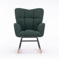 Mid-Century Modern Teddy Fabric Tufted Upholstered Rocking Chair by DailySale