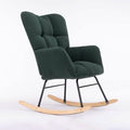 Mid-Century Modern Teddy Fabric Tufted Upholstered Rocking Chair by DailySale