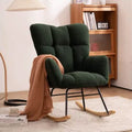 Mid-Century Modern Teddy Fabric Tufted Upholstered Rocking Chair by DailySale