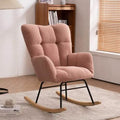 Mid-Century Modern Teddy Fabric Tufted Upholstered Rocking Chair by DailySale