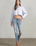 Mid Rise Ankle Skinny Jeans by Boutique 23