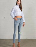 Mid Rise Ankle Skinny Jeans by Boutique 23
