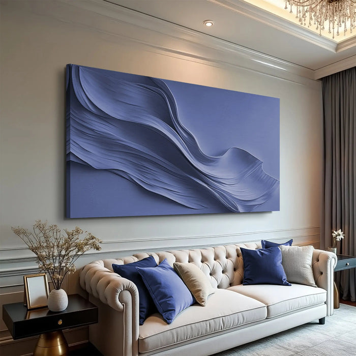Midnight Navy Minimalist Wall Art by Tailored Canvases