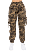 Mid Waist Camo Joggers with Utility Pockets by The House of Stylez