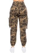 Mid Waist Camo Joggers with Utility Pockets by The House of Stylez