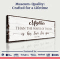 Mightier Than the Waves of the Sea Psalm 93:4 Faith Sign by Tailored Canvases