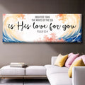Mightier Than the Waves of the Sea Psalm 93:4 Faith Sign III by Tailored Canvases