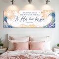 Mightier Than the Waves of the Sea Psalm 93:4 Faith Sign IV by Tailored Canvases