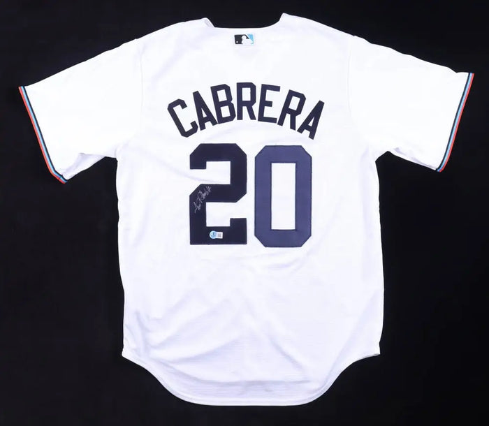 Miguel Cabrera Signed Jersey (Beckett) Miami Marlins by Price Is Right Miami