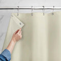 Mildew Resistant Heavyweight Vinyl Shower Curtain Liner with Magnets Metal Grommets by DailySale