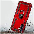 Military Kickstand Series with Belt Clip Case for Samsung Galaxy A14 5G - Red by Zerodamage Sahara Case LLC