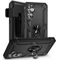 Military Kickstand Series with Belt Clip Case for Samsung Galaxy A54 5G - Black by Zerodamage Sahara Case LLC