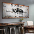 Milk And Cream Co Sign by Tailored Canvases