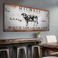Milk And Cream Co Sign by Tailored Canvases