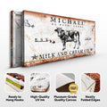 Milk And Cream Co Sign by Tailored Canvases