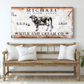 Milk And Cream Co Sign by Tailored Canvases