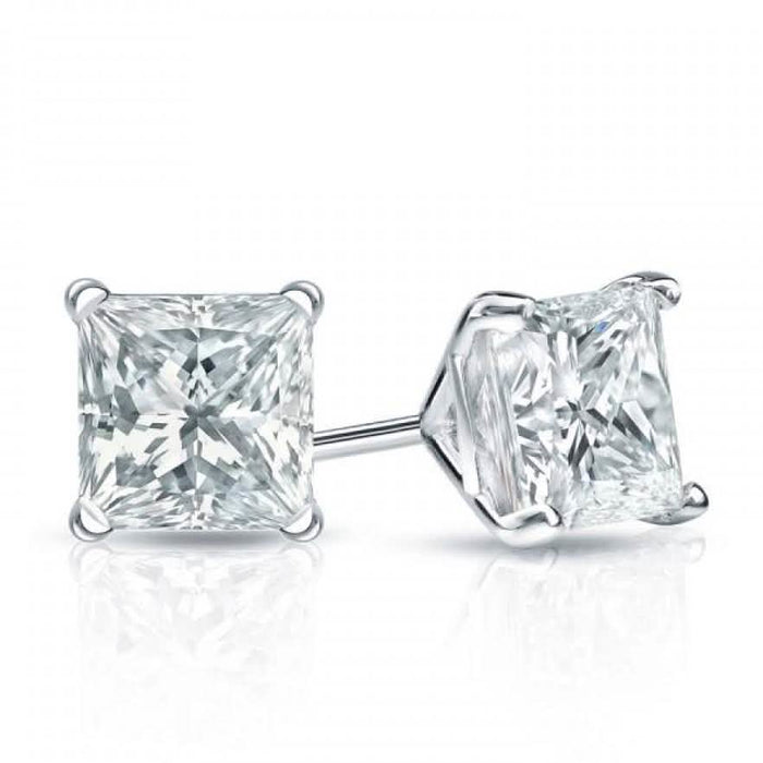 Mina Bloom 2.00 CTTW Princess Cut Stud Earrings by DailySale