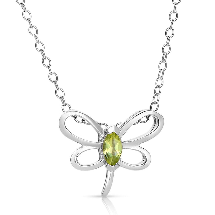 Mini Butterfly Necklace With Genuine Stone by DailySale
