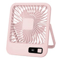 Mini Desktop Cooling Fan Rechargeable Battery Powered with LCD Display by DailySale