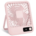 Mini Desktop Cooling Fan Rechargeable Battery Powered with LCD Display by DailySale