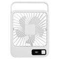 Mini Desktop Cooling Fan Rechargeable Battery Powered with LCD Display by DailySale