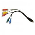 Mini DIN 10 Pin A/V cable with 6 female connectors by Texas Depot