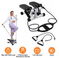Mini Fitness Stepper with 2 Resistance Bands LCD Monitor by DailySale