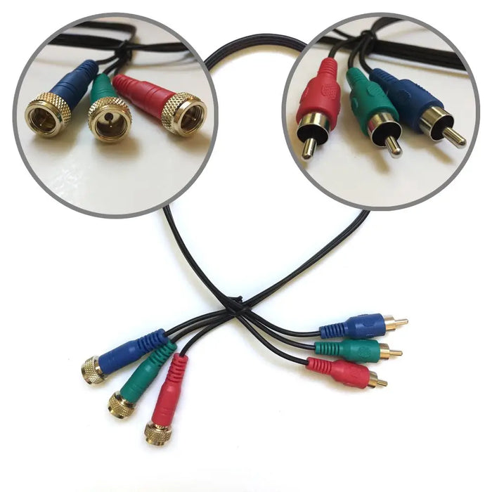 MINI RGB-RG6 F Connector + 20in Compositie Video Cable by Texas Depot