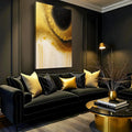 Minimalist Black and Gold Wall Art by Tailored Canvases