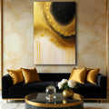 Minimalist Black and Gold Wall Art by Tailored Canvases
