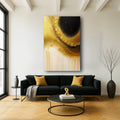 Minimalist Black and Gold Wall Art by Tailored Canvases