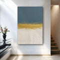 Minimalist Blue and Gold Wall Art by Tailored Canvases