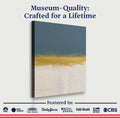 Minimalist Blue and Gold Wall Art by Tailored Canvases