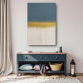 Minimalist Blue and Gold Wall Art by Tailored Canvases
