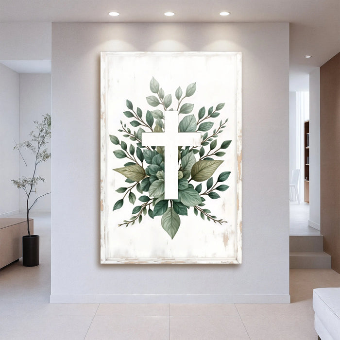 Minimalist Cross Faith Wall Art II by Tailored Canvases
