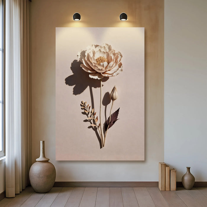 Minimalist Lone Flower Wall Art by Tailored Canvases