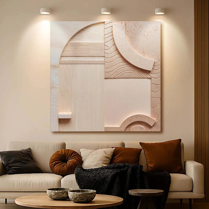 Minimalist Peach Clay Wall Art by Tailored Canvases