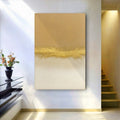 Minimalist White And Gold Wall Art by Tailored Canvases