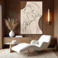 Minimalist Woman Line Art Canvas Wall Art by Tailored Canvases