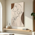 Minimalist Woman Line Art Canvas Wall Art by Tailored Canvases