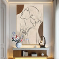 Minimalist Woman Line Art Canvas Wall Art by Tailored Canvases