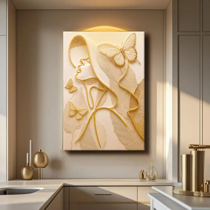 Minimalist Woman Line Wall Art by Tailored Canvases