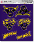 Minnesota State University Mankato Mavericks 6-Piece Decal Sticker Set, 5x6 Inch Sheet, Gift for football fans for any hard surfaces around home, automotive, personal items by Fielders Choice